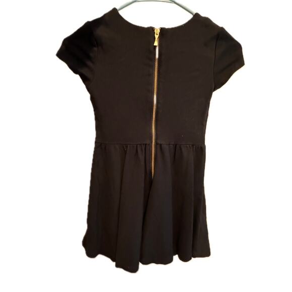 Kate Spade Little Girls Black Fit & Flare Dress w/ Pockets Front Bow 8 8Y - Picture 2 of 6